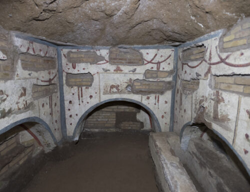 The Crypt of the Popes in the mysterious Catacombs of San Callisto
