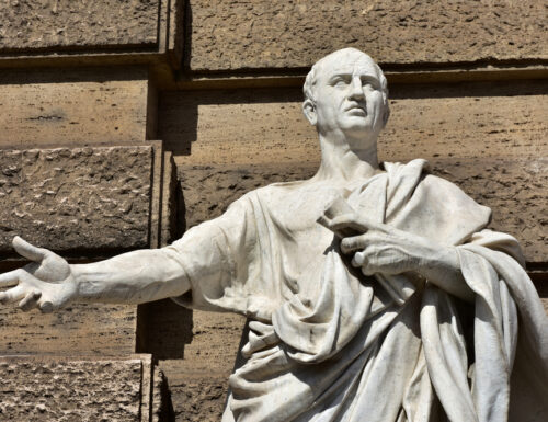 Cicerone declama la terza orazione delle Catilinarie per raccontare la congiura