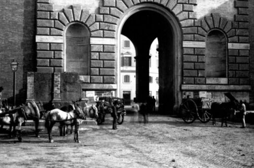 The vanished Rome, Porta Salaria and the horse-drawn buggys
