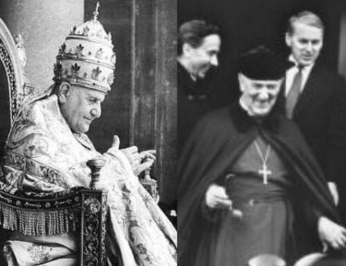 Papa Giovanni XXIII con l'arcivescovo di Canterbury: primo storico incontro cattolici-anglicani