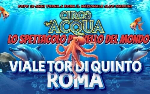 Torna a Roma lo spettacolare Circo dell'Acqua. Tra gli artisti, anche Aquaman e la Sirenetta